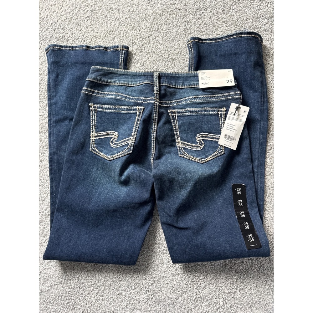 Silver Jeans Co Suki Mid Rise Curvy Bootcut Jeans Indigo 29x35 NWT